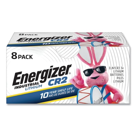 Energizer Industrial Lithium CR2 Photo Battery, 3 V, PK8 ELN1CR28